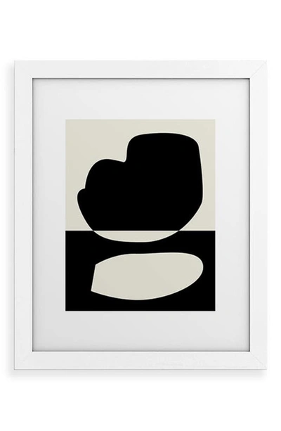 Deny Designs Reverse 01 Framed Art Print In White Frame 18x24