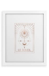 Deny Designs Le Soleil Or The Sun Framed Art Print In White Frame 18x24