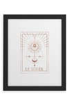 Deny Designs Le Soleil Or The Sun Framed Art Print In Black Frame 11x14