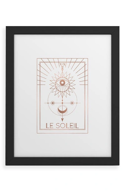 Deny Designs Le Soleil Or The Sun Framed Art Print In Black Frame 18x24