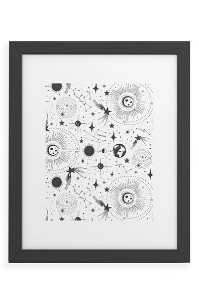 Deny Designs Solar System Framed Art Print In Black Frame 13x19
