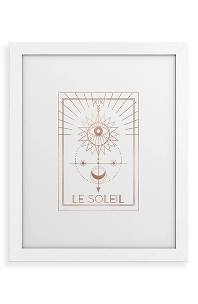 Deny Designs Le Soleil Or The Sun Framed Art Print In White Frame 16x20