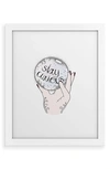Deny Designs Stay Curious Framed Art Print In White Frame 24x36