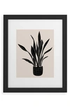 Deny Designs Snake Plant Framed Art Print In Black Frame 13x19