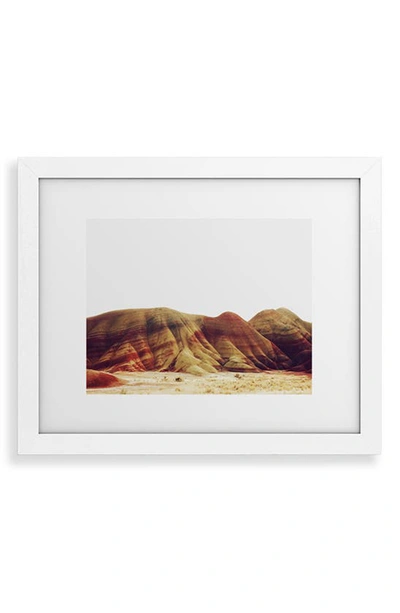 Deny Designs Oregon Painted Hills Framed Art Print In White Frame 13x19