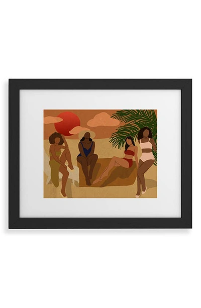 Deny Designs Beach I Framed Art Print In Black Frame 16x20