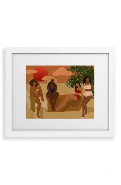 Deny Designs Beach I Framed Art Print In White Frame 11x14