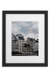 Deny Designs Parisian Rooftops Framed Wall Art In Black Frame 8x10