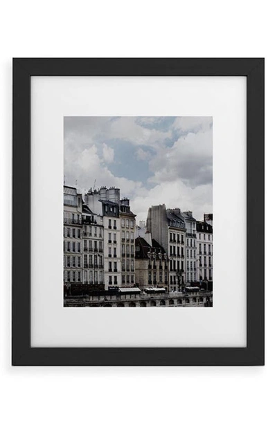 Deny Designs Parisian Rooftops Framed Wall Art In Black Frame 8x10