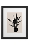 Deny Designs Snake Plant Framed Art Print In Black Frame 8x10