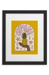 Deny Designs Gemini Pineapple Framed Wall Art In Black Frame 8x10