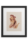 Deny Designs Terracotta Nude Framed Wall Art In Black Frame 8x10