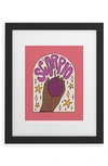 Deny Designs Scorpio Passion Fruit Framed Wall Art In Black Frame 8x10