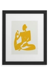Deny Designs Yoga Nude In Black Frame 8x10
