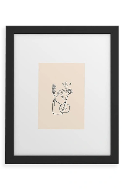Deny Designs Vases Framed Art Print In Black Frame 18x24