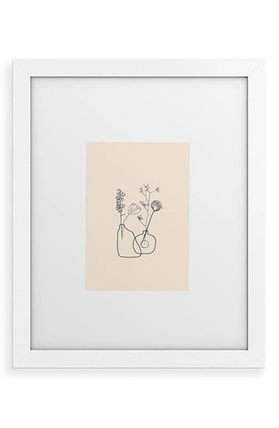 Deny Designs Vases Framed Art Print In White Frame 11x14
