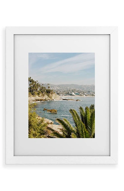 Deny Designs Laguna Beach Framed Wall Art In White Frame 24x36