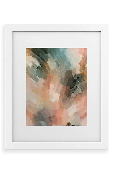 Deny Designs Wave Strokes Framed Wall Art In White Frame 11x14