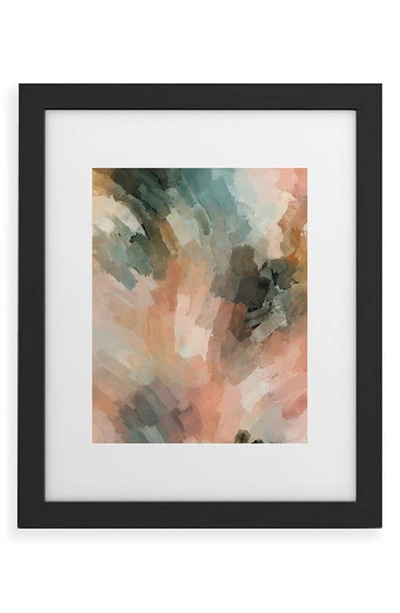 Deny Designs Wave Strokes Framed Wall Art In Black Frame 16x20