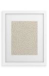 Deny Designs Organic Maze Framed Wall Art In White Frame 18x24