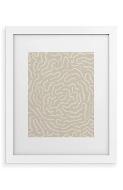 Deny Designs Organic Maze Framed Wall Art In White Frame 11x14