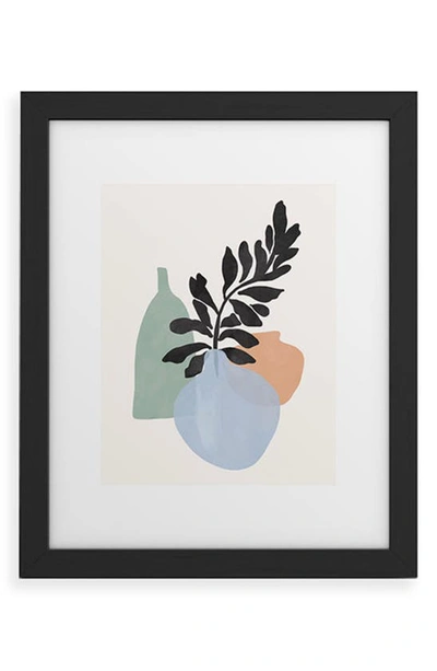 Deny Designs Sea Glass Vases Framed Wall Art In Black Frame 11x14