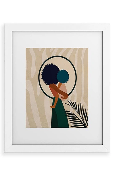 Deny Designs Stay Home No. 3 Framed Wall Art In White Frame 13x19