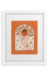 Deny Designs Aquarius Persimmon Framed Wall Art In White Frame 8x10