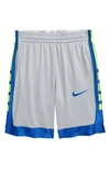 Nike Kids' Elite Basketball Shorts In Grey/ Game Royal