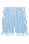 Nike Kids' Elite Basketball Shorts In Psychic Blue/ Football Grey