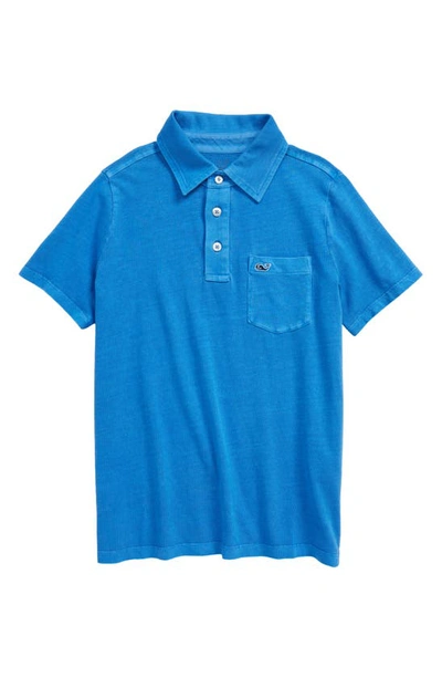 Vineyard Vines Kids' Exclusive Island Polo Shirt In Tide Blue