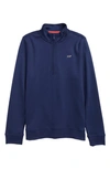Vineyard Vines Kids' Exclusive Half Zip Pullover In Deep Bay