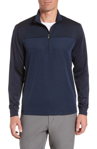 CUTTER & BUCK CUTTER & BUCK TRAVERSE STRIPE QUARTER ZIP PULLOVER,BCK00088