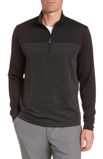 CUTTER & BUCK CUTTER & BUCK TRAVERSE STRIPE QUARTER ZIP PULLOVER,BCK00088