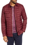 Cutter & Buck Rainier Primaloft(r) Insulated Shirt Jacket In Bordeaux
