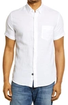 Rails Fairfax Short Sleeve Button-up Cotton Shirt In White