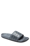 Adidas Originals Adilette Cloudfoam Mono Sport Slide In Silver/ Grey/ Black