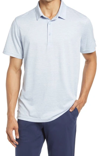 Zella Performance Polo In Blue Feather Melange