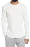 Vince Pima Cotton Blend Thermal Waffle Knit Tee In Leche