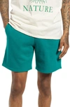 Bp. Fleece Drawstring Shorts In Green Cadmium