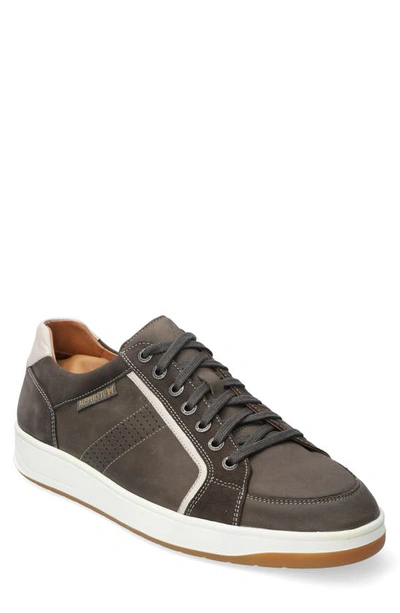 Mephisto Harrison Leather Low-top Sneakers In Dark Grey