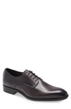 Nordstrom Dax Plain Toe Derby In Dark Grey Leather