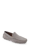 Nordstrom Bend Venetian Driving Shoe In Grey Textured Suede