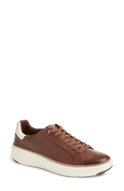 Cole Haan Grandpro Topspin Sneaker In Chestnut Leather