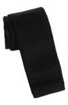 Hugo Boss Boss Knit Cotton Tie In Black