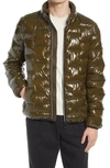 Noize Quilted Puffer Jacket In Olive