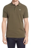 Barbour Embroidered-logo Polo Shirt In Ol51dk Olive/classic