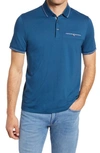Ted Baker Tortila Slim Fit Tipped Pocket Polo In Teal