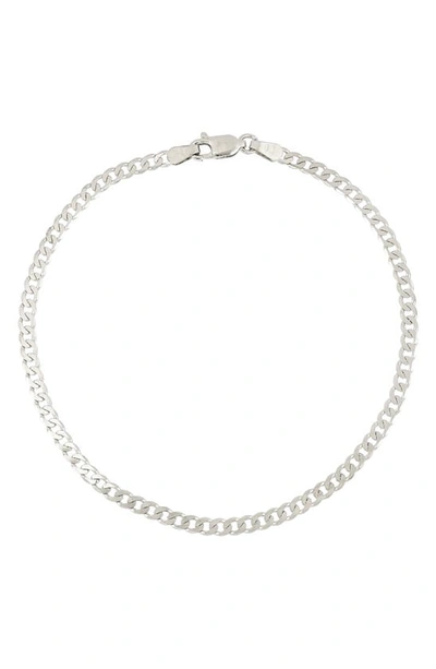 Bony Levy 14k Gold Curb Flat Chain Bracelet In 14k White Gold