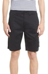 Selected Homme Ricko Stretch Cotton Cargo Shorts In Black